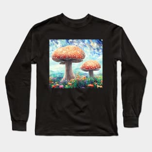 Fantasy mushroom field Long Sleeve T-Shirt